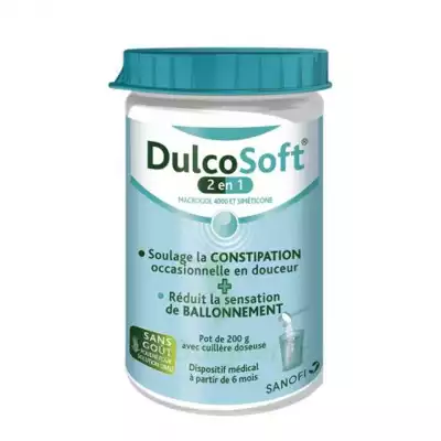 Dulcosoft 2 En 1 Constipation Et Ballonnement Poudre à Diluer Fl/200g à GUJAN-MESTRAS